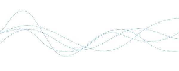 abstract vector blue wave lines on a white background