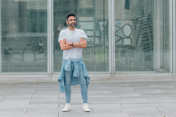 casual style young man on the street