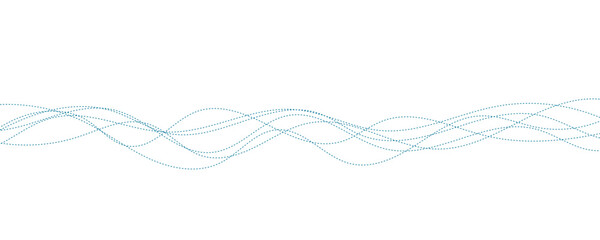 abstract vector blue wave lines on a white background