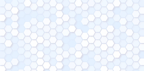 Abstract geometric white hexagon background. Seamless Hexagon Geometric Pattern in Black and White