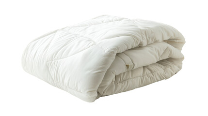 blanket with soft fabric cover on white background