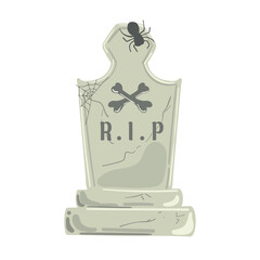 Halloween Cute Grave Stone Illustration