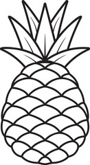 Black and white pineapple logo vector illustration