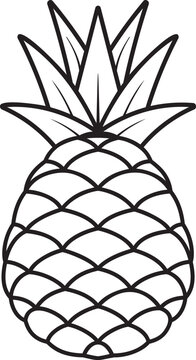 Black and white pineapple logo vector illustration