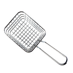 Separated iron wire basket on a white background