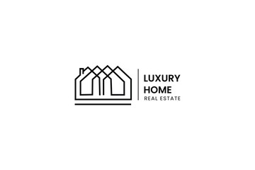 Stylized logo design for a luxury home real estate agency