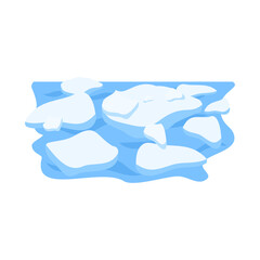 流氷。フラットなベクターイラスト。 Drift ice. Flat vector illustration. © nagamushi studio