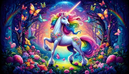 Vibrant magical unicorn artwork