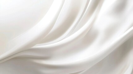 Obraz premium Elegant flowing white silk fabric texture background for fashion or design concepts