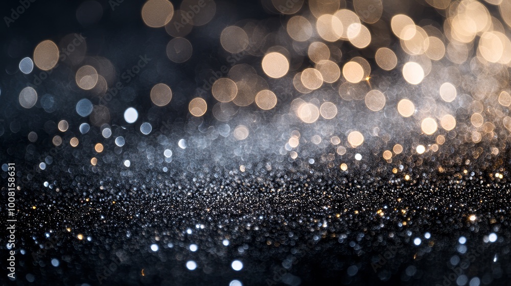 Aufkleber elegant bokeh background with delicate white and silver sparkles, creating a soft, shimmering effect