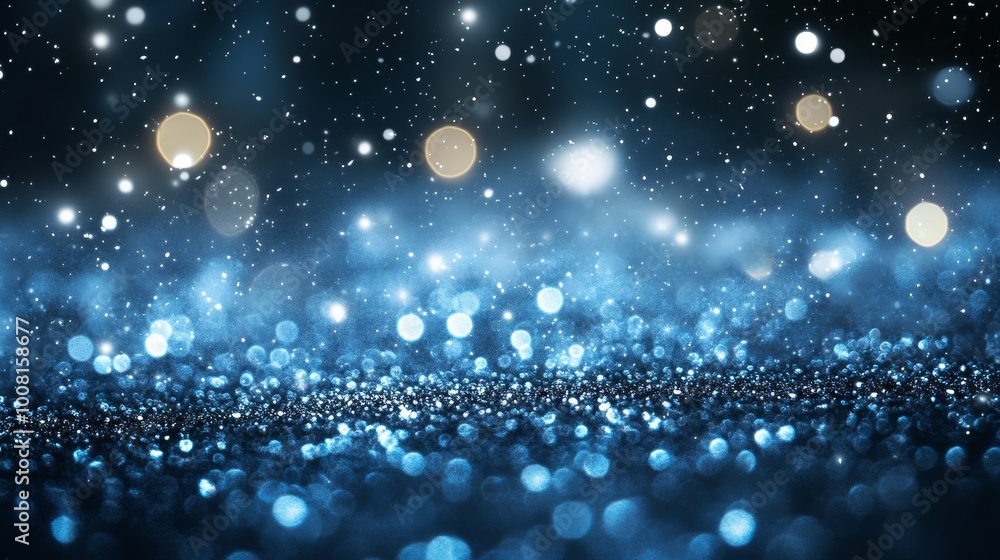Aufkleber elegant bokeh background with delicate white and silver sparkles, creating a soft, shimmering effect