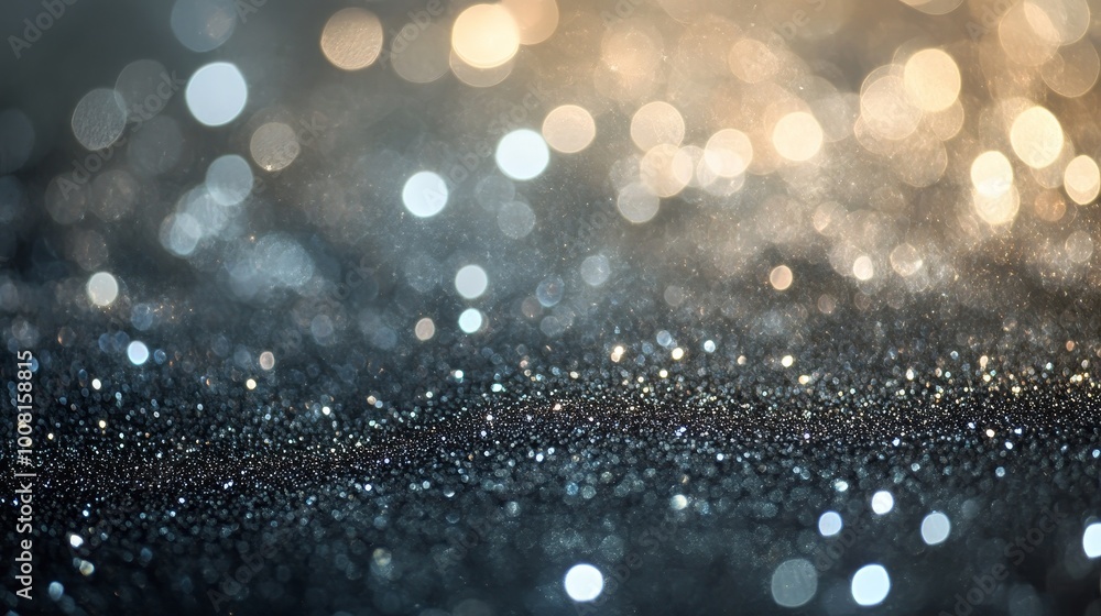 Aufkleber elegant bokeh background with delicate white and silver sparkles, creating a soft, shimmering effect