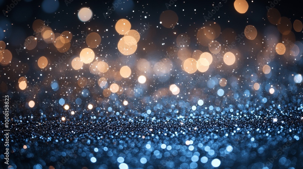 Aufkleber elegant bokeh background with delicate white and silver sparkles, creating a soft, shimmering effect