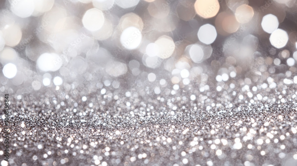 Aufkleber elegant bokeh background with delicate white and silver sparkles, creating a soft, shimmering effect