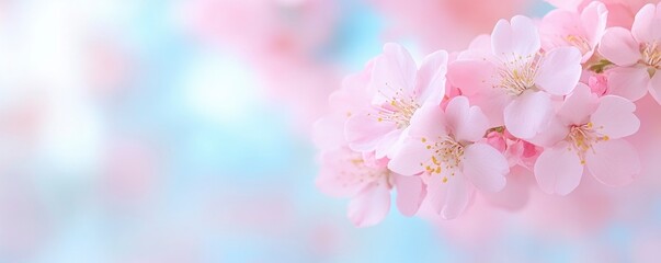 Fototapeta premium Cherry blossom trees and freshmen pupils Graduation Entry New Life.