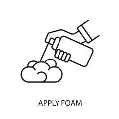 Apply foam line icon vector with editable stroke