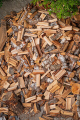 Preparing firewood for upcoming cold winter