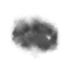 Black fog smoke cloud transparent background