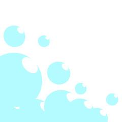 Obraz premium Blue Bubbles Corner