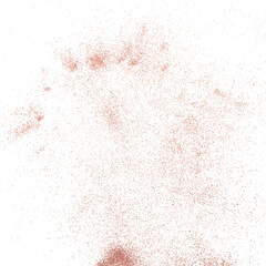 3D rendering of scattered sand granules or fine dirt on transparent background
