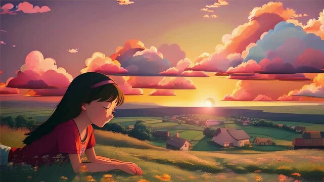 girl in the field