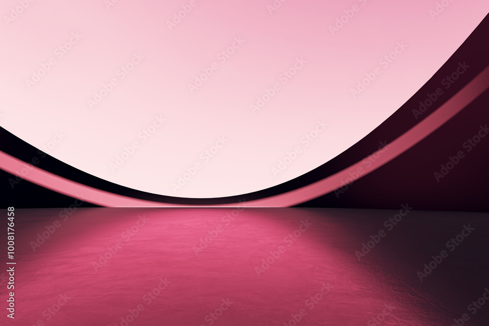 Poster Creative purple landing page backdrop with mock up place. 3D Rendering.
