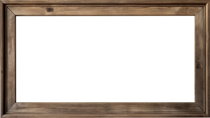 Rustic wooden frame with black space
