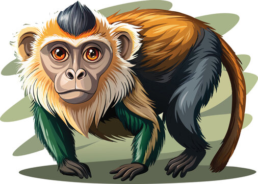 illustration of cartoon mankey
