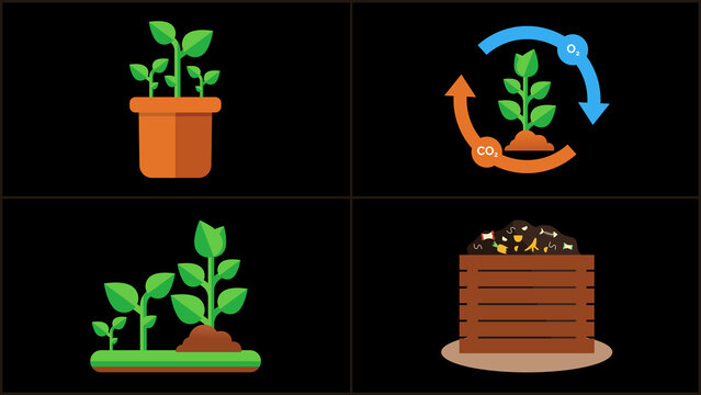 Eco Gardening & Sustainability Icons