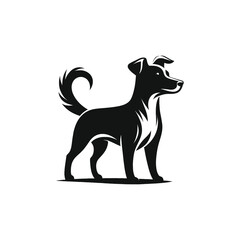 dog vector illustration silhouette black and white color