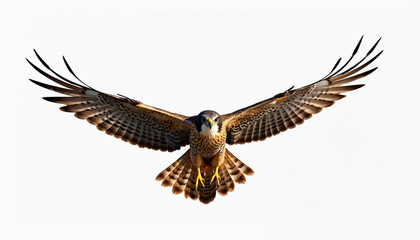 Falcon flying animal isolated on white background
