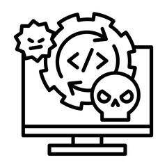 Icon representing malware infection of EWS.
