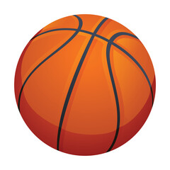 Basketball vector cartoon illustration isolated on white background © YG Studio