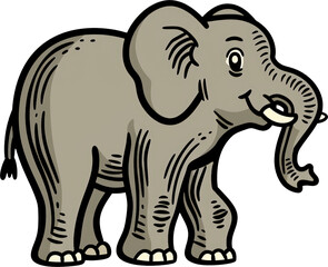 Obraz premium Cute cartoon elephant