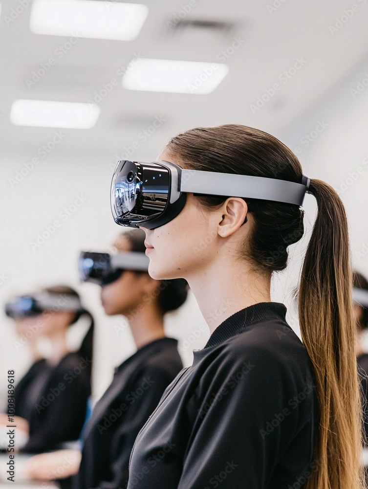 Aufkleber a minimalistic quantum-powered classroom where students use ar glasses to visualize quantum phenomen