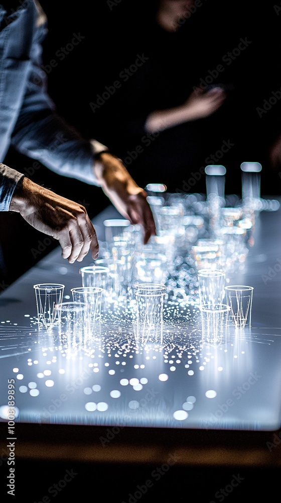 Poster students in an augmented classroom exploring quantum mechanics through holographic models of atoms a