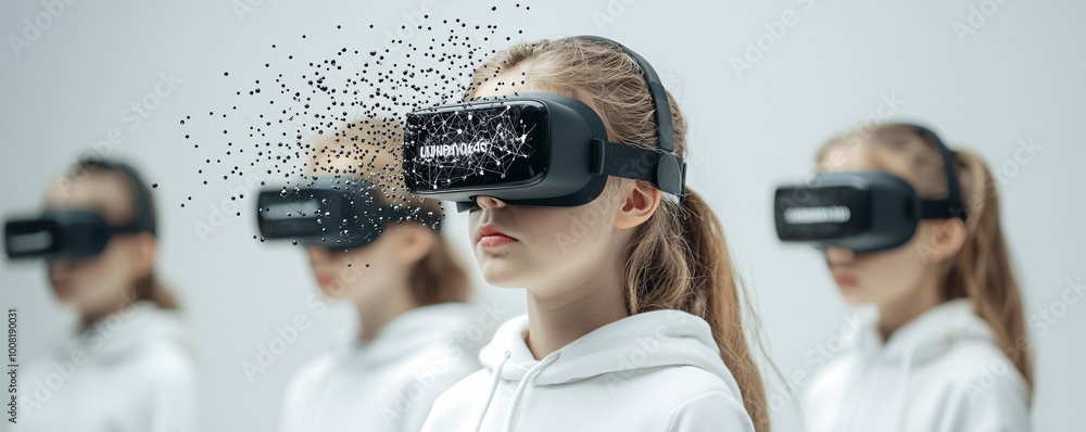 Poster a futuristic classroom where students use quantum-powered ar displays to explore quantum fields and 