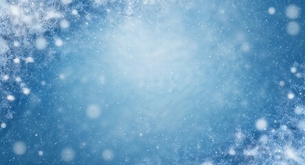 Fototapeta premium Light blue snow texture abstract background with shimmering effects