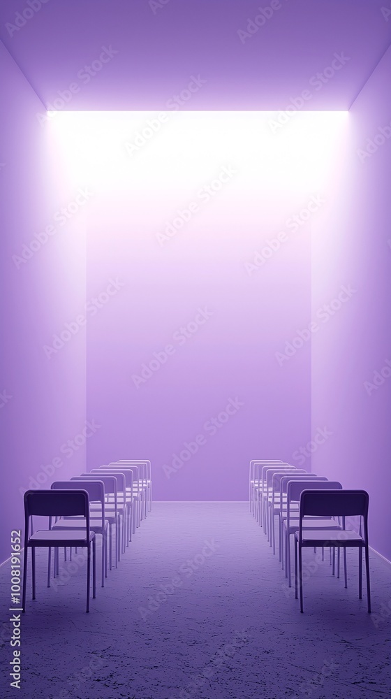 Poster a modern classroom where quantum-powered holographic displays help students visualize quantum wave f