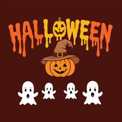 Halloween Jack-o-Lantern Pumpkins on rustic wooden background