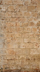 Stone Wall Rough Surface Closeup Beige Tone Texture