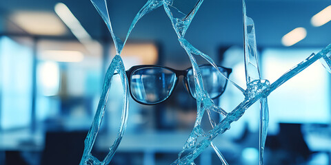 Shattered Glasses on Office Desk