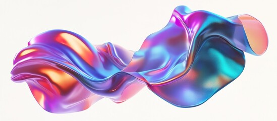 Fototapeta premium Abstract Fluid Art: A Colorful Swirl of Iridescent Liquid