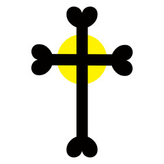 Cross of Jesus Christ, digital art illustration.