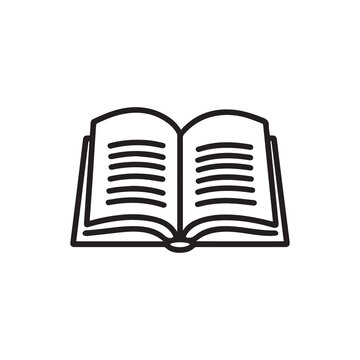 recommend clip art: Open book line icon with pages visible.
