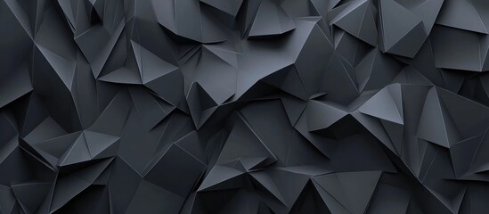 Abstract Black and White Polygonal Structure