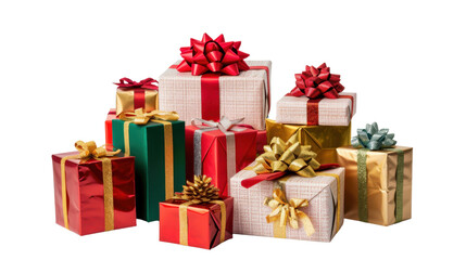 Gift Christmas boxes isolated on white background