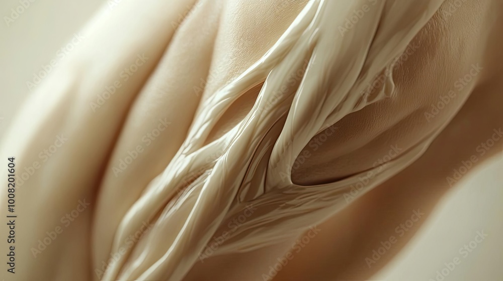 Poster abstract close-up of a sculpted form highlighting delicate textures and fluid shapes, showcasing the