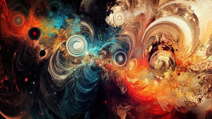 Naklejka premium Abstract depiction of intellect versus chaos exploring the duality of thought and disorder