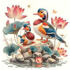 two birds on a branch